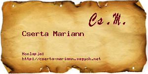Cserta Mariann névjegykártya
